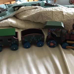 Toy train wood